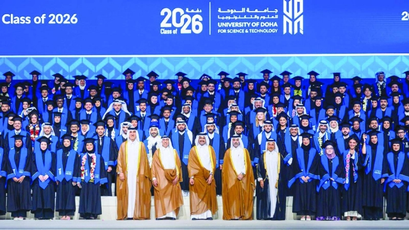 UDST marks the second day of the Class of 2026 graduation ceremony at QNCC. The event was attended by His Excellency Dr Mohammed bin Saleh al-Sada, His Excellency Dr Salem Al-Naemi, board members, university’s staff and faculty, and families of graduates. The ceremony also featured a keynote address by Hamad Mubarak Alhajri.
PICTURES: Thajudheen UDST marks the second day of the Class of 2026 graduation ceremony at QNCC. The event was attended by His Excellency Dr Mohammed bin Saleh al-Sada, His Excellency Dr Salem Al-Naemi, board members, university’s staff and faculty, and families of graduates. The ceremony also featured a keynote address by Hamad Mubarak Alhajri.
PICTURES: Thajudheen