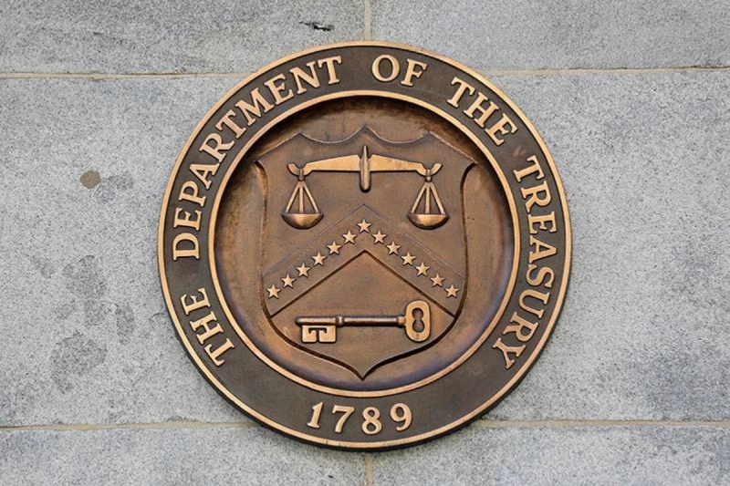 Signage is seen at the United States Department of the Treasury headquarters in Washington. (Reuters/File Photo) Signage is seen at the United States Department of the Treasury headquarters in Washington. (Reuters/File Photo)