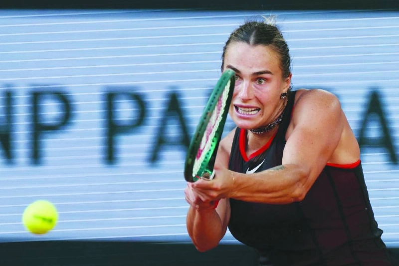 Women's world number one Aryna Sabalenka ground down a battling Elsa Jacquemot to win 7-5, 6-2. (AFP) Women's world number one Aryna Sabalenka ground down a battling Elsa Jacquemot to win 7-5, 6-2. (AFP)