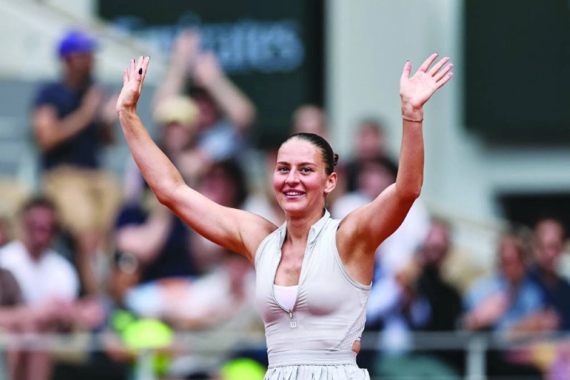Ukraine's Marta Kostyuk celebrates after winning against Poland's Iga Swiatek at the French Open in Paris. (AFP) Ukraine's Marta Kostyuk celebrates after winning against Poland's Iga Swiatek at the French Open in Paris. (AFP)
