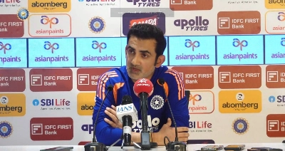 India coach Gautam Gambhir answers a question during a press conference in New Chandigarh on Friday. India coach Gautam Gambhir answers a question during a press conference in New Chandigarh on Friday.