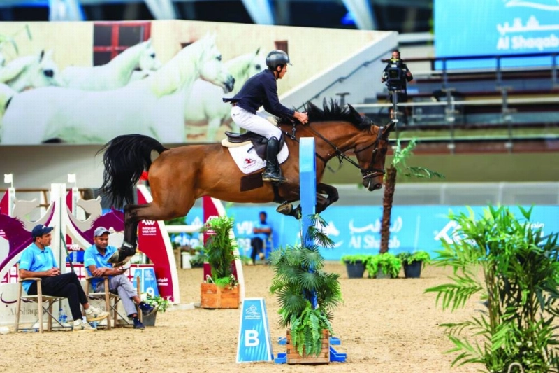 In the Junior Champions 120cm class, Khalid Jassim al-Suwaidi delivered an outstanding performance to claim victory aboard E.T’s QueenyZ in 44.77 seconds. He also secured second place with Isis du Genet in 47.15 seconds.
In the Junior Champions 120cm class, Khalid Jassim al-Suwaidi delivered an outstanding performance to claim victory aboard E.T’s QueenyZ in 44.77 seconds. He also secured second place with Isis du Genet in 47.15 seconds.