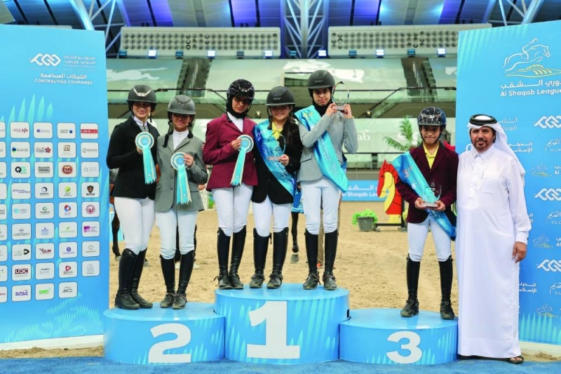 Top six finishers of the Amateur Class pose with Ahmed Khaled al-Hemaidi, Legacy and Heritage Specialist at Al Shaqab. Top six finishers of the Amateur Class pose with Ahmed Khaled al-Hemaidi, Legacy and Heritage Specialist at Al Shaqab.