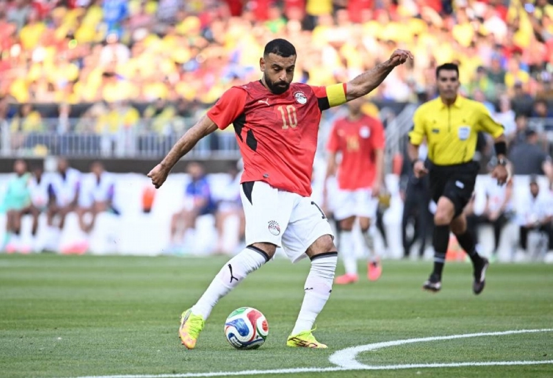Egypt's Mohamed Salah in action during an international friendly against Brazil at Huntington Bank Field, Cleveland, Ohio, US, on June 6, 2026. (Reuters) Egypt's Mohamed Salah in action during an international friendly against Brazil at Huntington Bank Field, Cleveland, Ohio, US, on June 6, 2026. (Reuters)