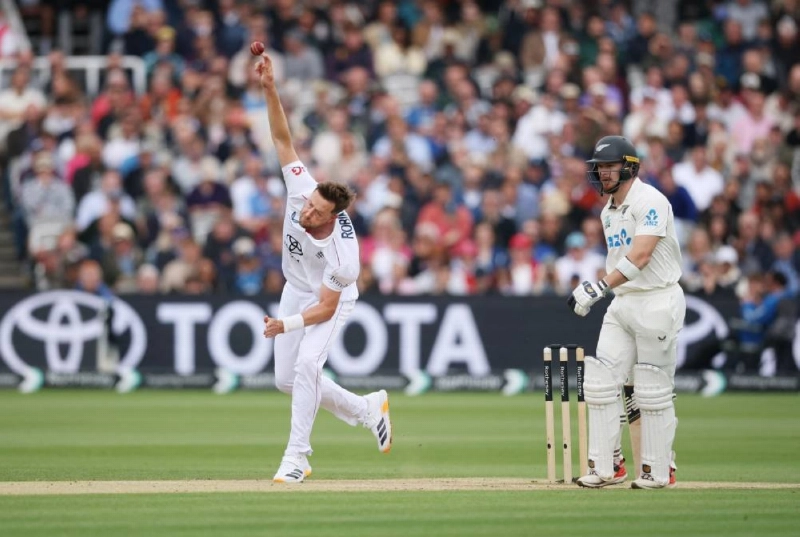 England's Ollie Robinson in action against New Zealand in the first Test at Lord's Cricket Ground, London, Britain, on June 7, 2026. (Reuters) England's Ollie Robinson in action against New Zealand in the first Test at Lord's Cricket Ground, London, Britain, on June 7, 2026. (Reuters)