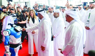 The Minister of Commerce and Industry His Excellency Sheikh Faisal bin Thani bin Faisal al-Thani leading the inauguration of this year's edition of Project Qatar, which will run until June 11 at the Doha Exhibition and Convention Centre (DECC). PICTURE: Shaji Kayamkulam. The Minister of Commerce and Industry His Excellency Sheikh Faisal bin Thani bin Faisal al-Thani leading the inauguration of this year's edition of Project Qatar, which will run until June 11 at the Doha Exhibition and Convention Centre (DECC). PICTURE: Shaji Kayamkulam.