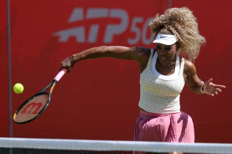 Serena Williams of the US during practice at the Queen's Club Championships in London, Britain, on June 10, 2026 (Reuters)
Serena Williams of the US during practice at the Queen's Club Championships in London, Britain, on June 10, 2026 (Reuters)