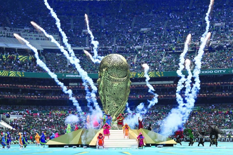 Artist perform during the opening ceremony ahead of the 2026 World Cup Group A match between Mexico and South Africa at the Mexico City Stadium Thursday. (AFP) Artist perform during the opening ceremony ahead of the 2026 World Cup Group A match between Mexico and South Africa at the Mexico City Stadium Thursday. (AFP)
