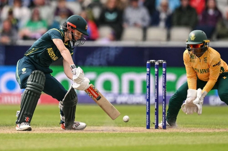 Australia's Nicola Carey (left) plays a shot during the ICC Women's T20 World Cup 2026 against South Africa at Old Trafford in Manchester, north-west England, on June 13, 2026. (AFP) Australia's Nicola Carey (left) plays a shot during the ICC Women's T20 World Cup 2026 against South Africa at Old Trafford in Manchester, north-west England, on June 13, 2026. (AFP)