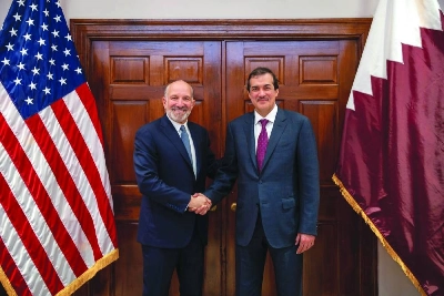 During the meetings, His Excellency the Minister of State for Foreign Trade Affairs at the Ministry of Commerce and Industry, Dr Ahmed bin Mohammed al-Sayed and senior US officials reviewed ways to enhance economic, trade, and investment relations between the State of Qatar and the US in addition to discussing a host of topics of mutual interest. During the meetings, His Excellency the Minister of State for Foreign Trade Affairs at the Ministry of Commerce and Industry, Dr Ahmed bin Mohammed al-Sayed and senior US officials reviewed ways to enhance economic, trade, and investment relations between the State of Qatar and the US in addition to discussing a host of topics of mutual interest.