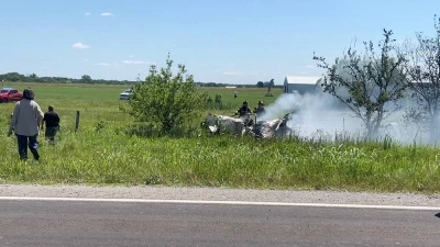 Firefighters work on the site of an aircraft crash in Butler, Missouri, US, June 14, 2026, in this still image taken from a video. REUTERS Firefighters work on the site of an aircraft crash in Butler, Missouri, US, June 14, 2026, in this still image taken from a video. REUTERS