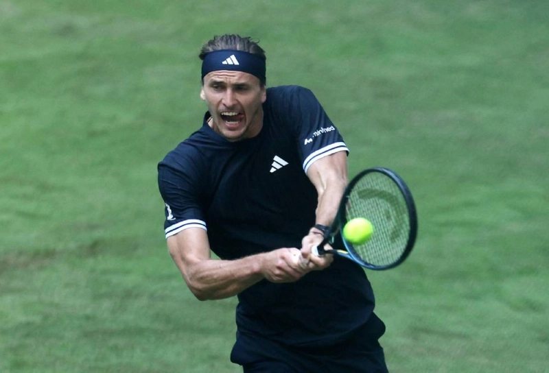 Germany's Alexander Zverev in action during his round of 32 match against Czech Republic's Vit Kopriva at the Halle Open at OWL Arena, Halle, Germany, on June 16, 2026. (Reuters) Germany's Alexander Zverev in action during his round of 32 match against Czech Republic's Vit Kopriva at the Halle Open at OWL Arena, Halle, Germany, on June 16, 2026. (Reuters)