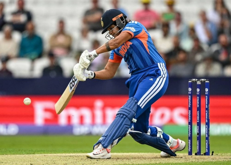 India's Shafali Verma plays a shot during the ICC T20 World Cup 2026 game against The Netherlands, at Headingley in Leeds, northern England, on June 17, 2026. (AFP) India's Shafali Verma plays a shot during the ICC T20 World Cup 2026 game against The Netherlands, at Headingley in Leeds, northern England, on June 17, 2026. (AFP)