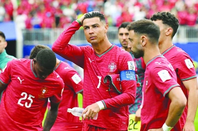 Cristiano Ronaldo's 25 touches against Democratic Republic of Congo in Houston on Wednesday were his fewest in a game at a major tournament for Portugal when playing the full match. (AFP) Cristiano Ronaldo's 25 touches against Democratic Republic of Congo in Houston on Wednesday were his fewest in a game at a major tournament for Portugal when playing the full match. (AFP)