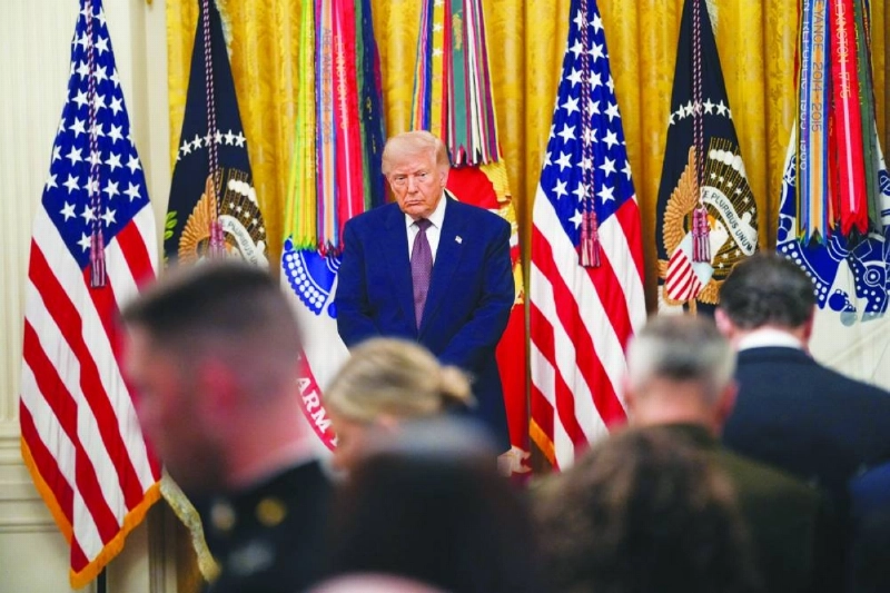 President Donald Trump attends a ceremony in the White House. Reuters President Donald Trump attends a ceremony in the White House. Reuters