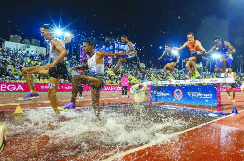 Morocco’s two-time Olympic champion Soufiane El Bakkali won the 3000m steeplechase, maintaining his unbeaten start to the season. Morocco’s two-time Olympic champion Soufiane El Bakkali won the 3000m steeplechase, maintaining his unbeaten start to the season.