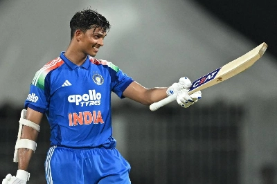 India's Yashasvi Jaiswal celebrates after scoring a century during the third ODI against Afghanistan at the MA Chidambaram Stadium in Chennai on June 20, 2026. (AFP) India's Yashasvi Jaiswal celebrates after scoring a century during the third ODI against Afghanistan at the MA Chidambaram Stadium in Chennai on June 20, 2026. (AFP)