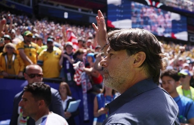 US football coach Mauricio Pochettino celebrates after the FIFA World Cup 2026 Group D match against Australia at Seattle Stadium, Seattle, Washington, US, on June 19, 2026. (Reuters) US football coach Mauricio Pochettino celebrates after the FIFA World Cup 2026 Group D match against Australia at Seattle Stadium, Seattle, Washington, US, on June 19, 2026. (Reuters)