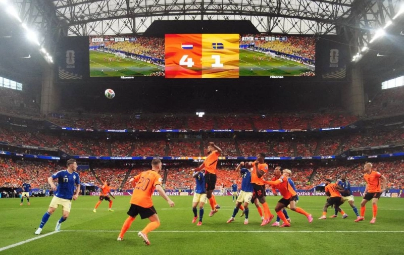 Dutch players Cody Gakpo, Denzel Dumfries and Virgil van Dijk in action during their FIFA World Cup 2026 Group F match against Sweden at Houston Stadium, Texas, on June 20, 2026. (Reuters) Dutch players Cody Gakpo, Denzel Dumfries and Virgil van Dijk in action during their FIFA World Cup 2026 Group F match against Sweden at Houston Stadium, Texas, on June 20, 2026. (Reuters)