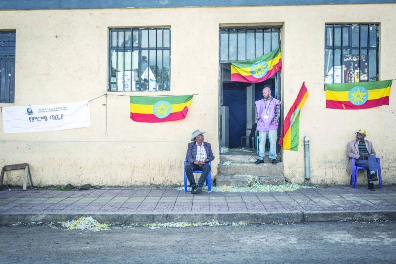 A National Election Board of Ethiopia (NEBE) official stands at the entrance of a polling station in Kechene, Addis Ababa, on June 1, 2026 during the 2026 Ethiopian parliamentary elections. Ethiopian Prime Minister Abiy Ahmed's Prosperity Party (PP) won a landslide victory in legislative polls held June 1, the election commission said Sunday, giving it almost 90 % of the seats. (AFP) A National Election Board of Ethiopia (NEBE) official stands at the entrance of a polling station in Kechene, Addis Ababa, on June 1, 2026 during the 2026 Ethiopian parliamentary elections. Ethiopian Prime Minister Abiy Ahmed's Prosperity Party (PP) won a landslide victory in legislative polls held June 1, the election commission said Sunday, giving it almost 90 % of the seats. (AFP)