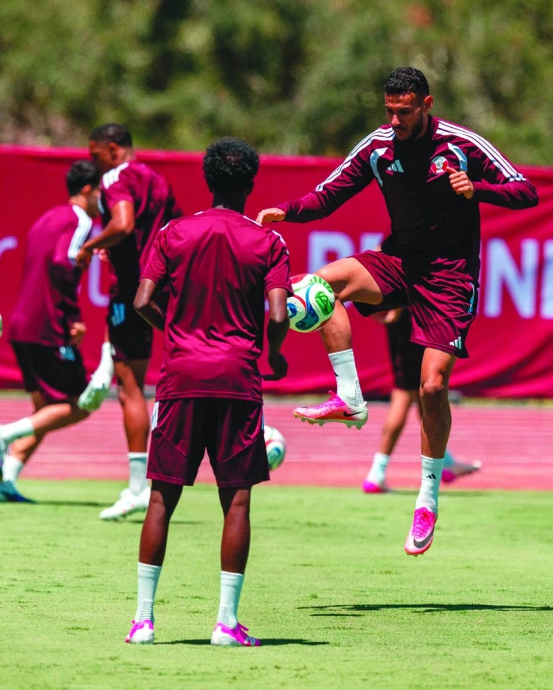 Qatar players train ahead of their decisive FIFA World Cup Group B clash against Bosnia and Herzegovina in Seattle on Wednesday. Qatar players train ahead of their decisive FIFA World Cup Group B clash against Bosnia and Herzegovina in Seattle on Wednesday.