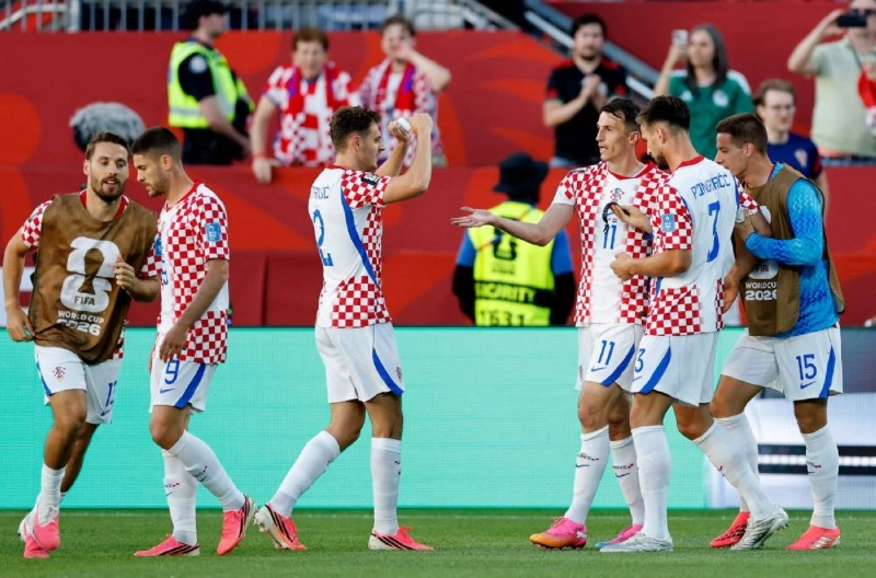 Ante Budimir of Croatia celebrates with teammates after scoring a goal during the FIFA World Cup Group L match against Panama at Toronto Stadium in Toronto on June 23, 2026. (AFP) Ante Budimir of Croatia celebrates with teammates after scoring a goal during the FIFA World Cup Group L match against Panama at Toronto Stadium in Toronto on June 23, 2026. (AFP)