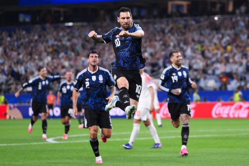 Lionel Messi came off the bench to score his sixth goal of the tournament as Argentina warmed up for their World Cup knockout match with Cape Verde by beating Jordan 3-1 on Saturday. (AFP) Lionel Messi came off the bench to score his sixth goal of the tournament as Argentina warmed up for their World Cup knockout match with Cape Verde by beating Jordan 3-1 on Saturday. (AFP)