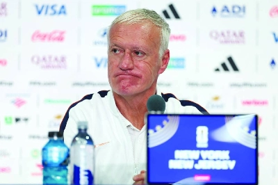 France's coach Didier Deschamps speaks at a press conference in New Jersey. (AFP) France's coach Didier Deschamps speaks at a press conference in New Jersey. (AFP)