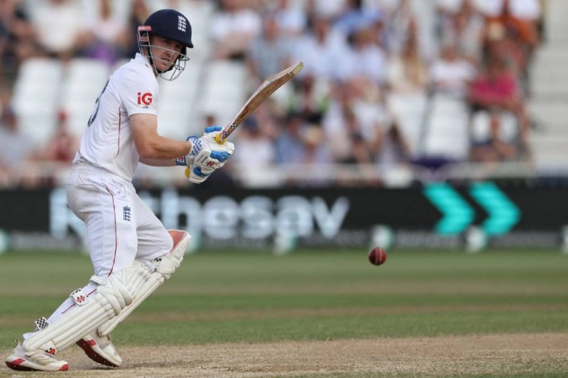 England's Harry Brook plays a shot on the fourth day of the third Test against New Zealand at Trent Bridge in Nottingham on June 28, 2026. (AFP) England's Harry Brook plays a shot on the fourth day of the third Test against New Zealand at Trent Bridge in Nottingham on June 28, 2026. (AFP)