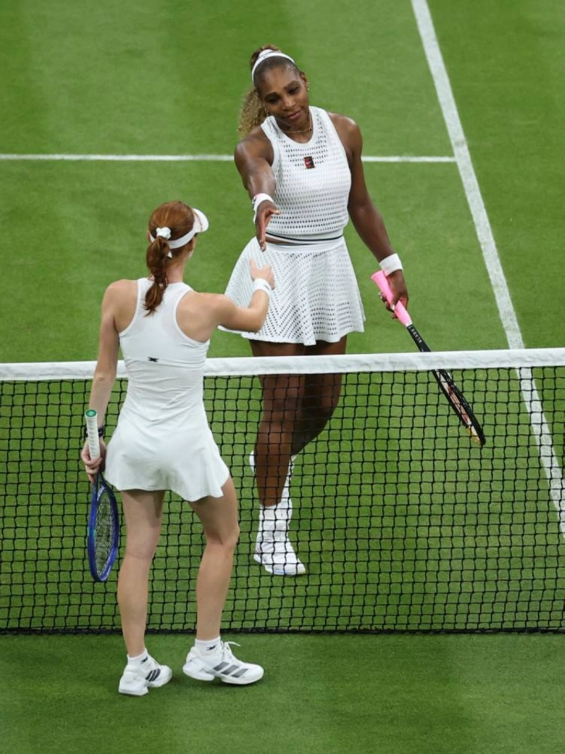 Australia's Maya Joint shakes hands with Serena Williams of the U.S. after winning her first round match at Wimbledon in London, Britain, on June 30, 2026. (Reuters)
Australia's Maya Joint shakes hands with Serena Williams of the U.S. after winning her first round match at Wimbledon in London, Britain, on June 30, 2026. (Reuters)