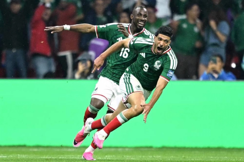 Mexico’s forward Raul Jimenez celebrates next to teammate Julian Quinones after scoring his team’s second goal during the 2026 World Cup round of 32 match against Ecuador at the Mexico City Stadium in Mexico City on June 30, 2026. (AFP) Mexico’s forward Raul Jimenez celebrates next to teammate Julian Quinones after scoring his team’s second goal during the 2026 World Cup round of 32 match against Ecuador at the Mexico City Stadium in Mexico City on June 30, 2026. (AFP)