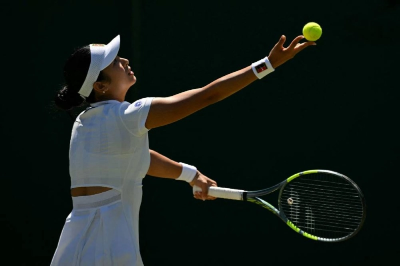 Philippines' Alexandra Eala serves to Australia's Maya Joint during their second round tennis match on the fourth day of the 2026 Wimbledon Championships at The All England Lawn Tennis and Croquet Club in Wimbledon, southwest London, on July 2, 2026. (AFP) Philippines' Alexandra Eala serves to Australia's Maya Joint during their second round tennis match on the fourth day of the 2026 Wimbledon Championships at The All England Lawn Tennis and Croquet Club in Wimbledon, southwest London, on July 2, 2026. (AFP)
