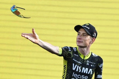 Team Visma | Lease a Bike's Danish rider Jonas Vingegaard attends the team presentation ceremony ahead of the 113th edition of the Tour de France cycling race, in Barcelona, northeastern Spain, on July 2, 2026. (AFP) Team Visma | Lease a Bike's Danish rider Jonas Vingegaard attends the team presentation ceremony ahead of the 113th edition of the Tour de France cycling race, in Barcelona, northeastern Spain, on July 2, 2026. (AFP)