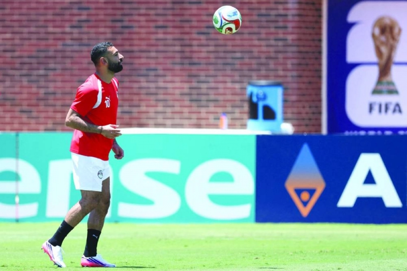 Mohamed Salah of Egypt participates in the training session yesterday ahead of the FIFA World Cup 2026 Round of 32 match against Australia at SMU in Dallas, Texas.(AFP) Mohamed Salah of Egypt participates in the training session yesterday ahead of the FIFA World Cup 2026 Round of 32 match against Australia at SMU in Dallas, Texas.(AFP)