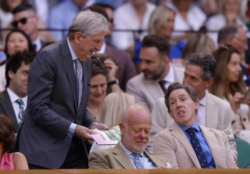 Former footballer and manager Roy Hodgson arrives at the Royal Box at Wimbledon on Friday. (Reuters) Former footballer and manager Roy Hodgson arrives at the Royal Box at Wimbledon on Friday. (Reuters)