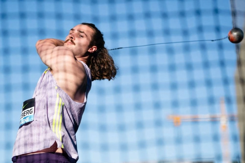 Ethan Katzberg of Canada competes in the Men's Hammer Throw during the Prefontaine Classic, part of the 2026 Wanda Diamond League at Hayward Field on July 3, 2026 in Eugene, Oregon. (AFP) Ethan Katzberg of Canada competes in the Men's Hammer Throw during the Prefontaine Classic, part of the 2026 Wanda Diamond League at Hayward Field on July 3, 2026 in Eugene, Oregon. (AFP)