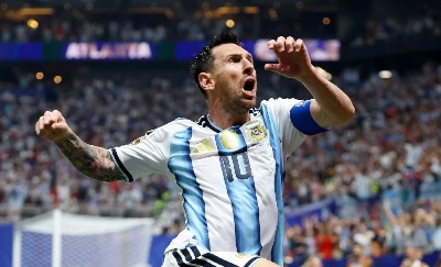 Argentina's Lionel Messi celebrates scoring their second goal during the FIFA World Cup 2026 Round of 16 match against Egypt at Atlanta Stadium in Georgia, U.S. on Tuesday. (Reuters) Argentina's Lionel Messi celebrates scoring their second goal during the FIFA World Cup 2026 Round of 16 match against Egypt at Atlanta Stadium in Georgia, U.S. on Tuesday. (Reuters)