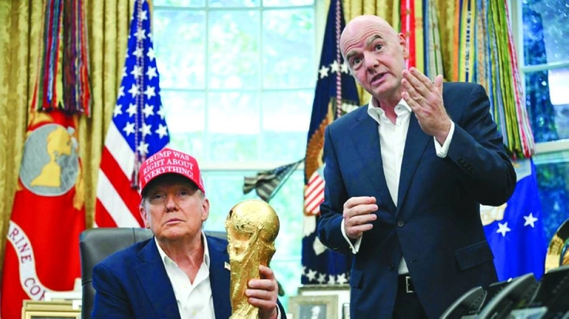 US President Donald Trump and FIFA president Gianni Infantino, at the Oval Office of the White House, Washington, on August 22, 2025.
(AFP/File Photo)
US President Donald Trump and FIFA president Gianni Infantino, at the Oval Office of the White House, Washington, on August 22, 2025.
(AFP/File Photo)
