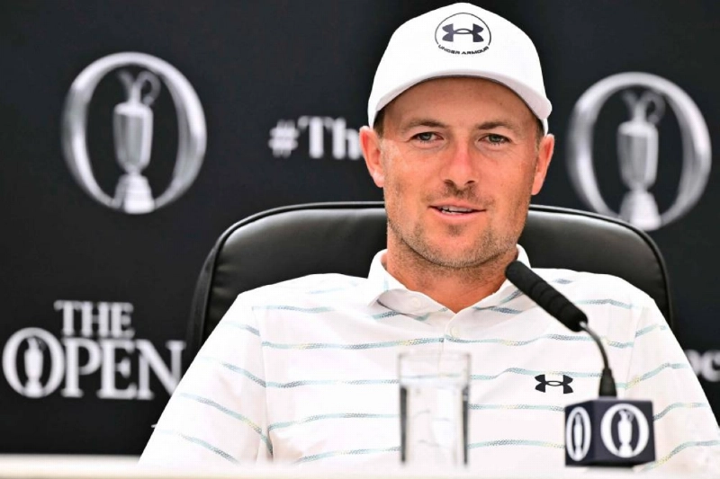 American golfer Jordan Spieth attends a press conference held ahead of the 154th Open Golf championship at Royal Birkdale Golf Club near Southport in north-west England on July 13, 2026. (AFP) American golfer Jordan Spieth attends a press conference held ahead of the 154th Open Golf championship at Royal Birkdale Golf Club near Southport in north-west England on July 13, 2026. (AFP)