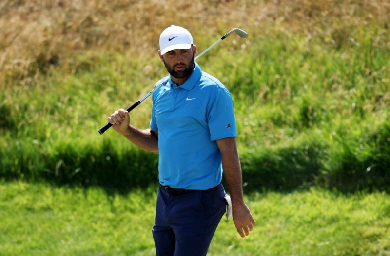 Scottie Scheffler of the US during practice ahead of the 154th Open Championship at Royal Birkdale Golf Club, Southport, Britain, on Monday. (Reuters) Scottie Scheffler of the US during practice ahead of the 154th Open Championship at Royal Birkdale Golf Club, Southport, Britain, on Monday. (Reuters)