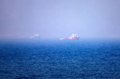 This picture shows ships sailing near the Strait of Hormuz off the eastern coast of the United Arab Emirates at Khor Fakkan on Monday. In recent days, the US renewed strikes, while Tehran attacked Gulf nations and ships passing through the Strait of Hormuz near Oman. This picture shows ships sailing near the Strait of Hormuz off the eastern coast of the United Arab Emirates at Khor Fakkan on Monday. In recent days, the US renewed strikes, while Tehran attacked Gulf nations and ships passing through the Strait of Hormuz near Oman.
