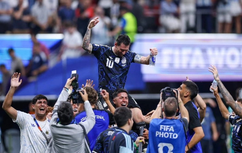 Lionel Messi of Argentina celebrates with teammates after the 2-1 win during the FIFA World Cup 2026 semi-final at Atlanta Stadium on July 15, 2026 in Atlanta, Georgia. (AFP) Lionel Messi of Argentina celebrates with teammates after the 2-1 win during the FIFA World Cup 2026 semi-final at Atlanta Stadium on July 15, 2026 in Atlanta, Georgia. (AFP)