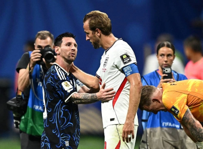 Argentina's Lionel Messi talks to England's Harry Kane at the end of the FIFA World Cup 2026 semi-final at Atlanta Stadium, Atlanta, Georgia, US, on July 15, 2026. (Reuters) Argentina's Lionel Messi talks to England's Harry Kane at the end of the FIFA World Cup 2026 semi-final at Atlanta Stadium, Atlanta, Georgia, US, on July 15, 2026. (Reuters)