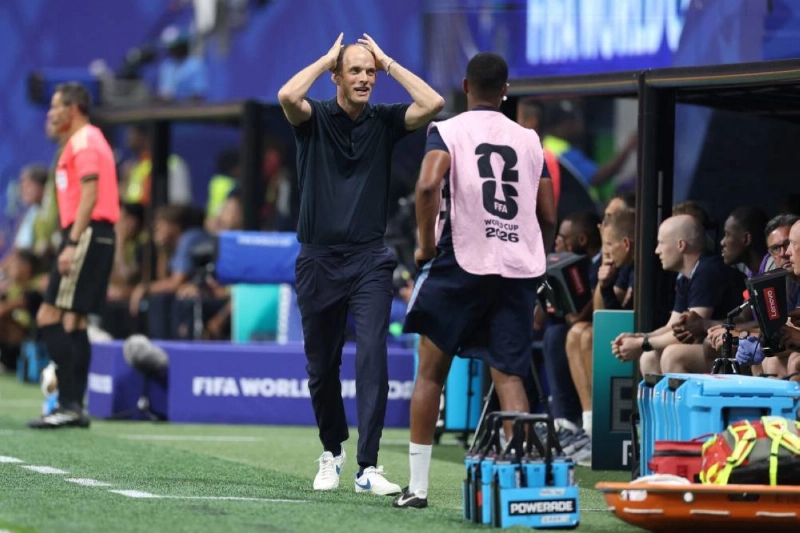 England manager Thomas Tuchel reacts during the World Cup semi-final against Argentina at Atlanta Stadium on July 15, 2026 in Atlanta, Georgia. (AFP) England manager Thomas Tuchel reacts during the World Cup semi-final against Argentina at Atlanta Stadium on July 15, 2026 in Atlanta, Georgia. (AFP)