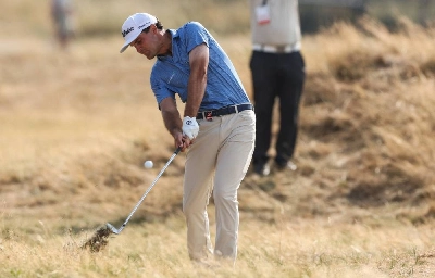 Jackson Suber of the US in action on the 18th hole during the first round of the 154th Open Championship at Royal Birkdale Golf Club, Southport, Britain, on July 16, 2026. (Reuters) Jackson Suber of the US in action on the 18th hole during the first round of the 154th Open Championship at Royal Birkdale Golf Club, Southport, Britain, on July 16, 2026. (Reuters)
