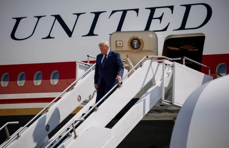 U.S. President Donald Trump disembarks the new Air Force One, as he arrives at John F. Kennedy International Airport in New York City, U.S., July 17, 2026. (Reuters) U.S. President Donald Trump disembarks the new Air Force One, as he arrives at John F. Kennedy International Airport in New York City, U.S., July 17, 2026. (Reuters)