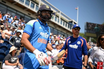 India's Rohit Sharma walks on to the pitch ahead of the second one-day international (ODI) against England at Sophia Gardens in Cardiff, Wales on July 16, 2026. (AFP) India's Rohit Sharma walks on to the pitch ahead of the second one-day international (ODI) against England at Sophia Gardens in Cardiff, Wales on July 16, 2026. (AFP)