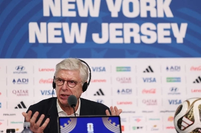 FIFA Chief of Global Football Development Arsene Wenger during the press conference ahead of the FIFA World Cup 2026 final in New York New Jersey Stadium, East Rutherford, New Jersey, US, on July 18, 2026. (Reuters) FIFA Chief of Global Football Development Arsene Wenger during the press conference ahead of the FIFA World Cup 2026 final in New York New Jersey Stadium, East Rutherford, New Jersey, US, on July 18, 2026. (Reuters)
