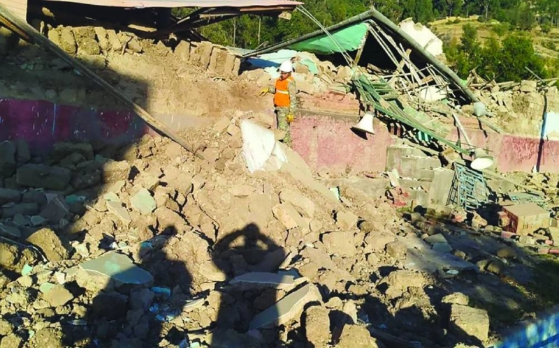 This handout picture released by Peru's defence ministry shows collapsed houses on the outskirts of Huancayo, about 300km east of Lima, following a 5.1 magnitude quake. AFP This handout picture released by Peru's defence ministry shows collapsed houses on the outskirts of Huancayo, about 300km east of Lima, following a 5.1 magnitude quake. AFP
