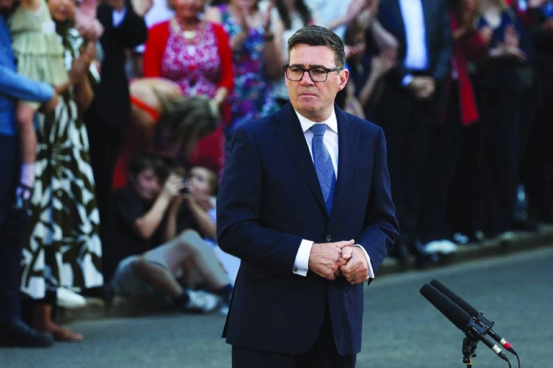 Britain’s newly appointed Prime Minister Andy Burnham delivers a speech outside 10 Downing Street after taking office, in London, yesterday. (Reuters)
Britain’s newly appointed Prime Minister Andy Burnham delivers a speech outside 10 Downing Street after taking office, in London, yesterday. (Reuters)